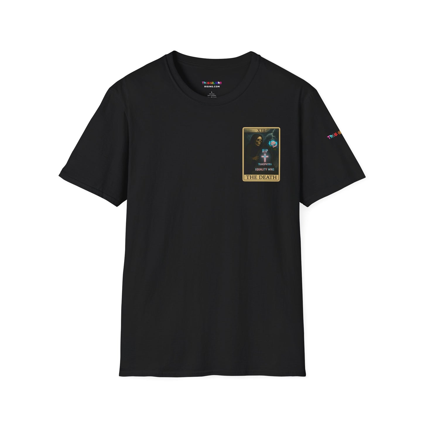RIP Transphobia Tarot T-Shirt – Gothic Pride with Trans Power