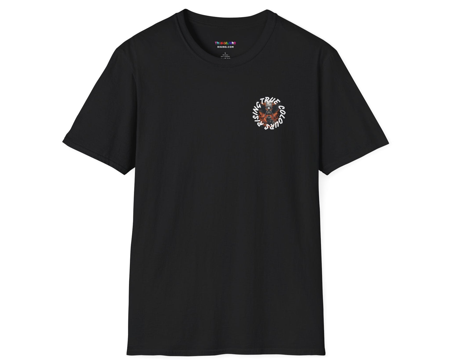 Flamed Pride Black T Shirt – Rise Through Fire, Own Your Truth