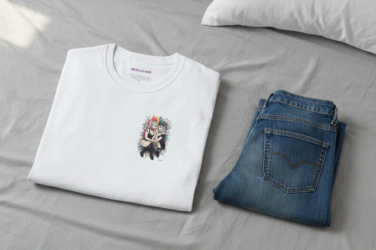 Secrets in Plain Sight Pocket Tee Fashion forward white graphic tee designed for modern streetwear culture