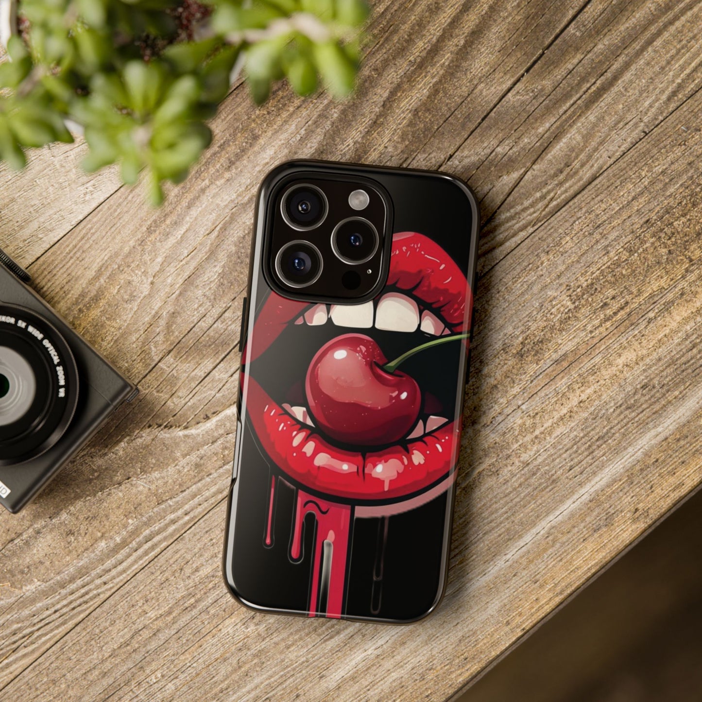 Sassy Cherry Lips iPhone Case