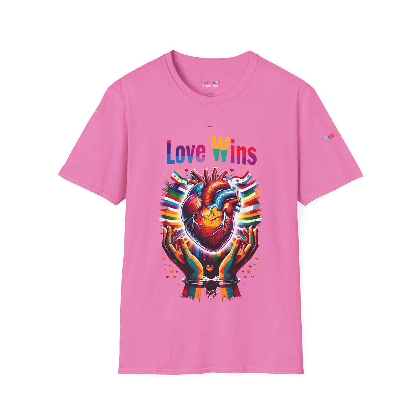 Love Wins LGBTQ T Shirt - screams unity, pride, love and colour