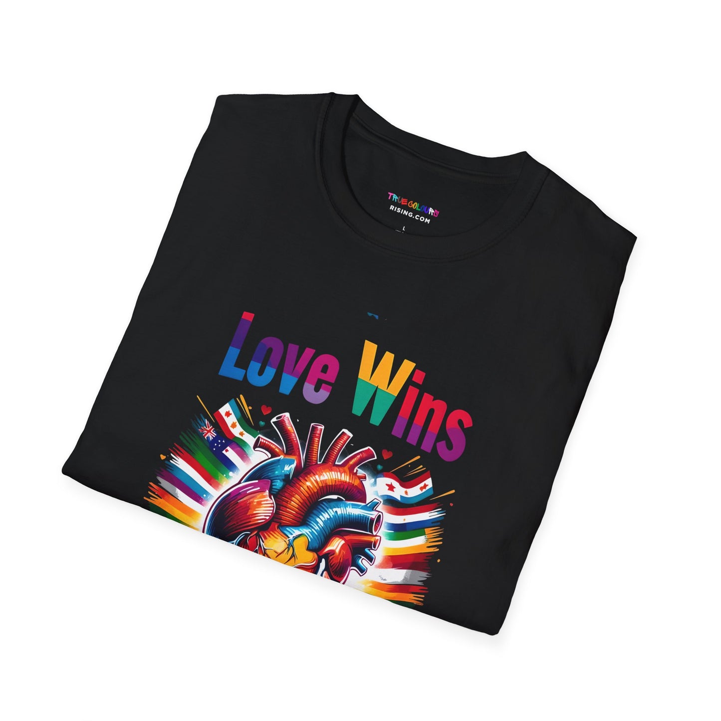 Love Wins LGBTQ T Shirt - screams unity, pride, love and colour