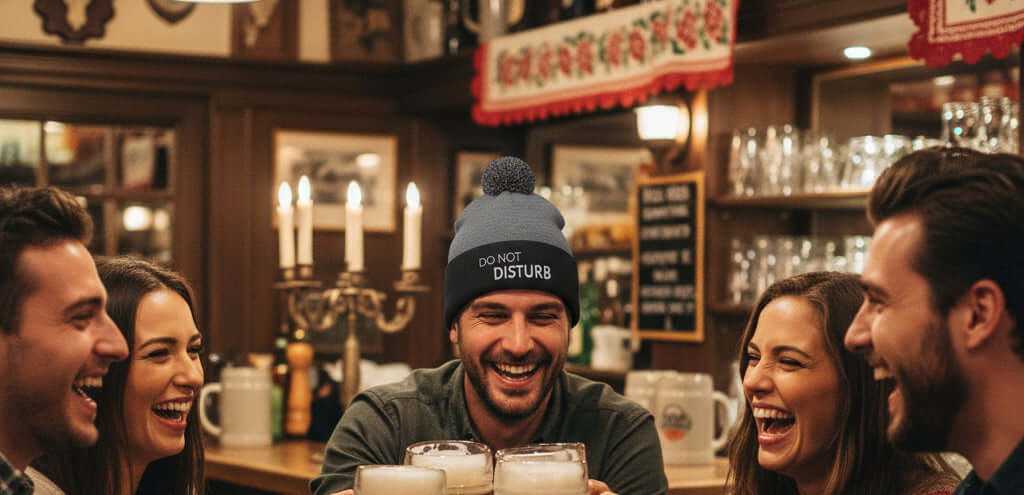 Unisex embroidered pom pom hat for winter fashion