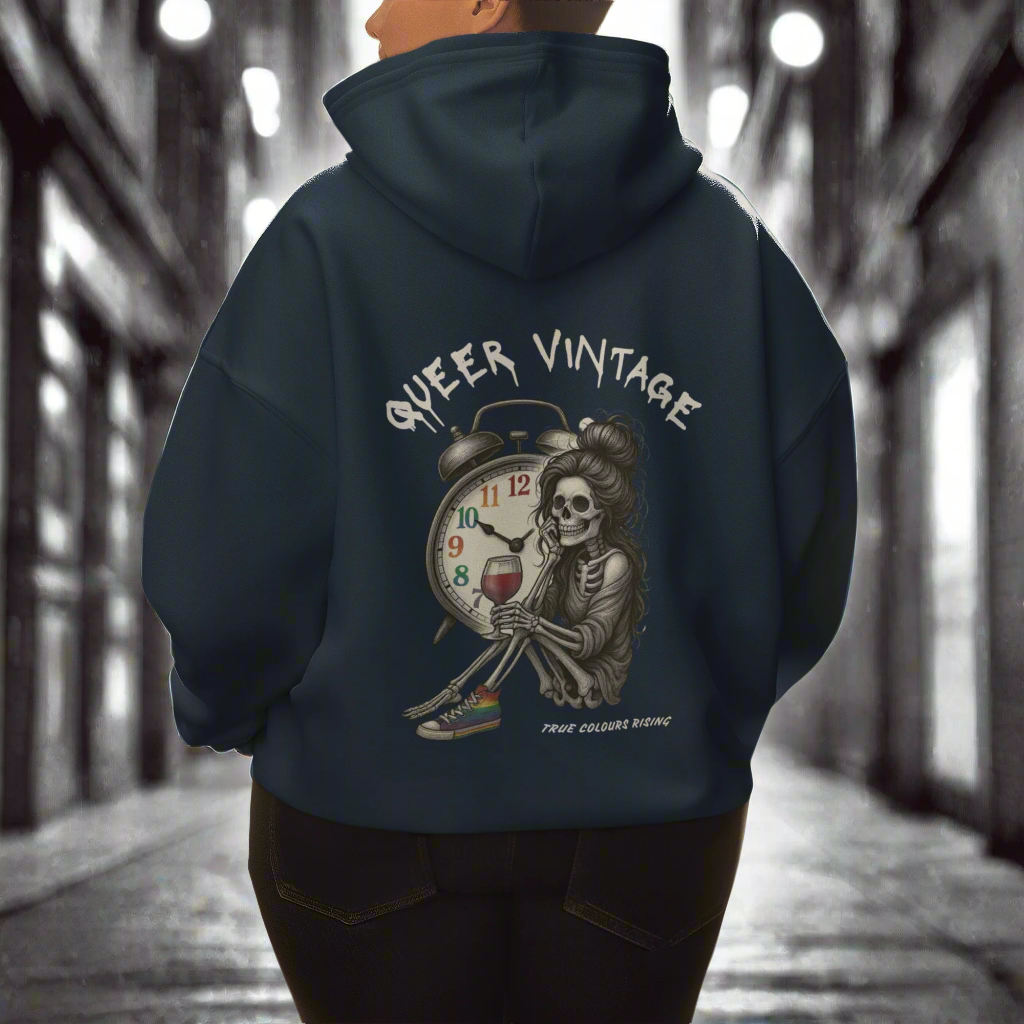 Queer Vintage Fem Skelly Hoodie