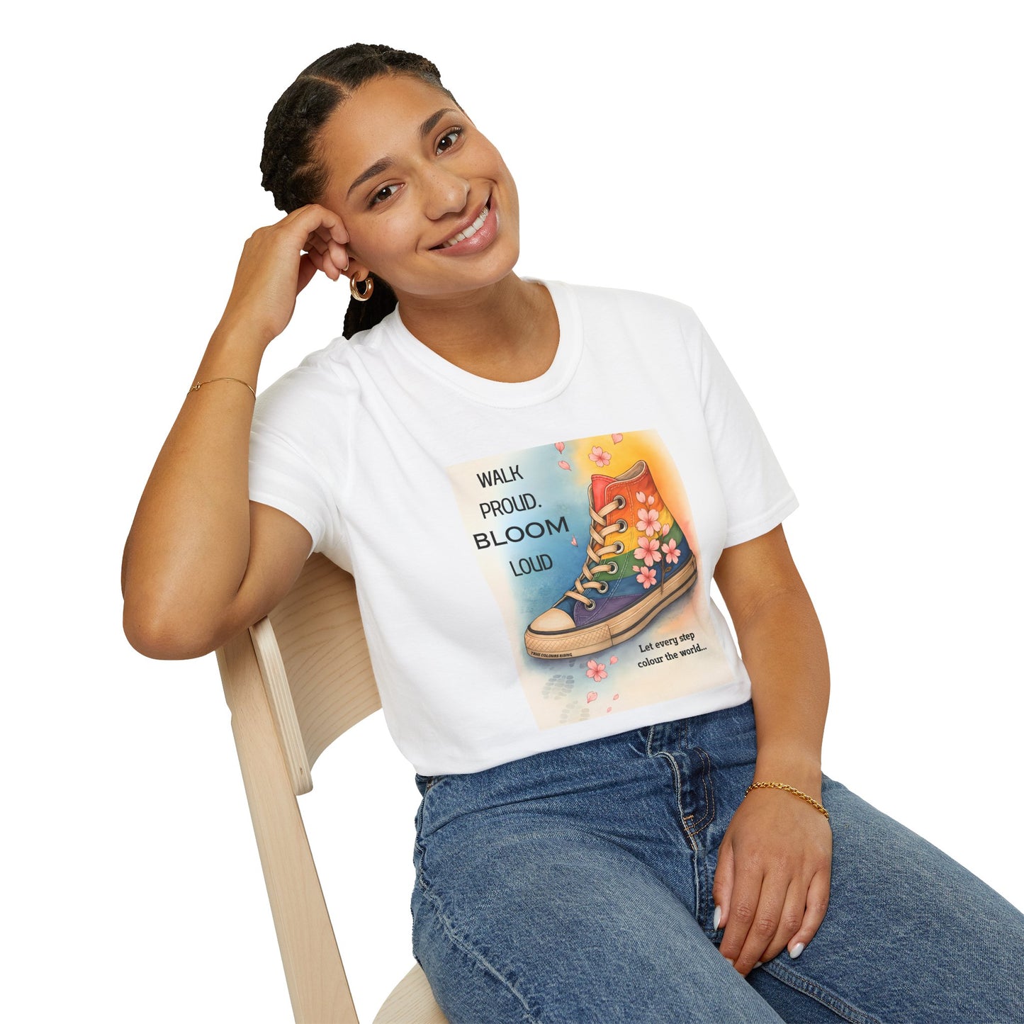 Queer Fashion Empowerment statement sustainable cotton white t shirt