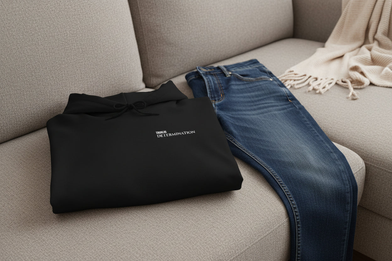 Inspirational apparel design focused on resilience and determination