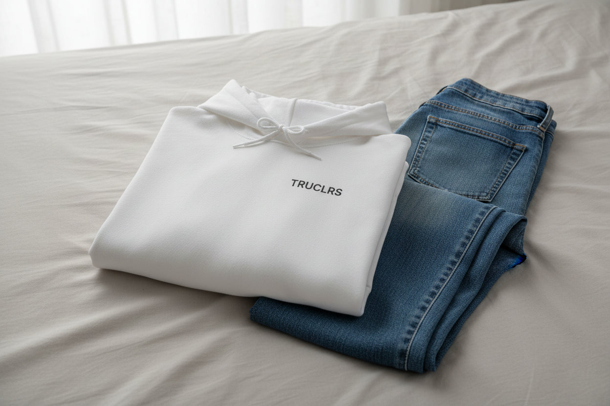 Queer Vintage illustration hoodie, minimal chest design.