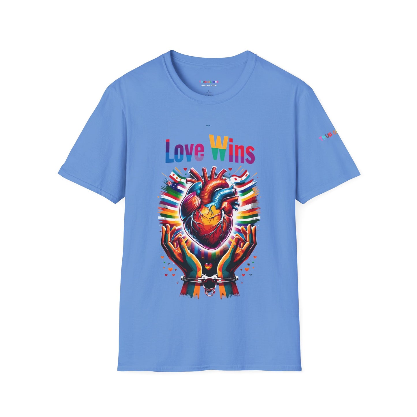 Love Wins LGBTQ T Shirt - screams unity, pride, love and colour