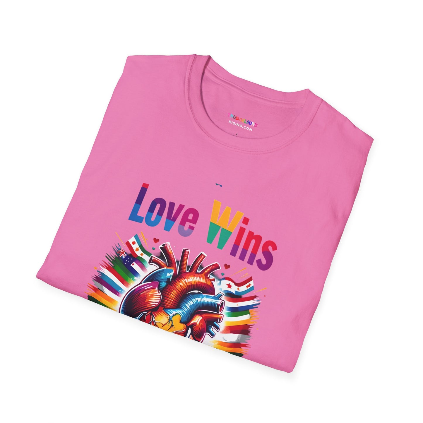 Love Wins LGBTQ T Shirt - screams unity, pride, love and colour