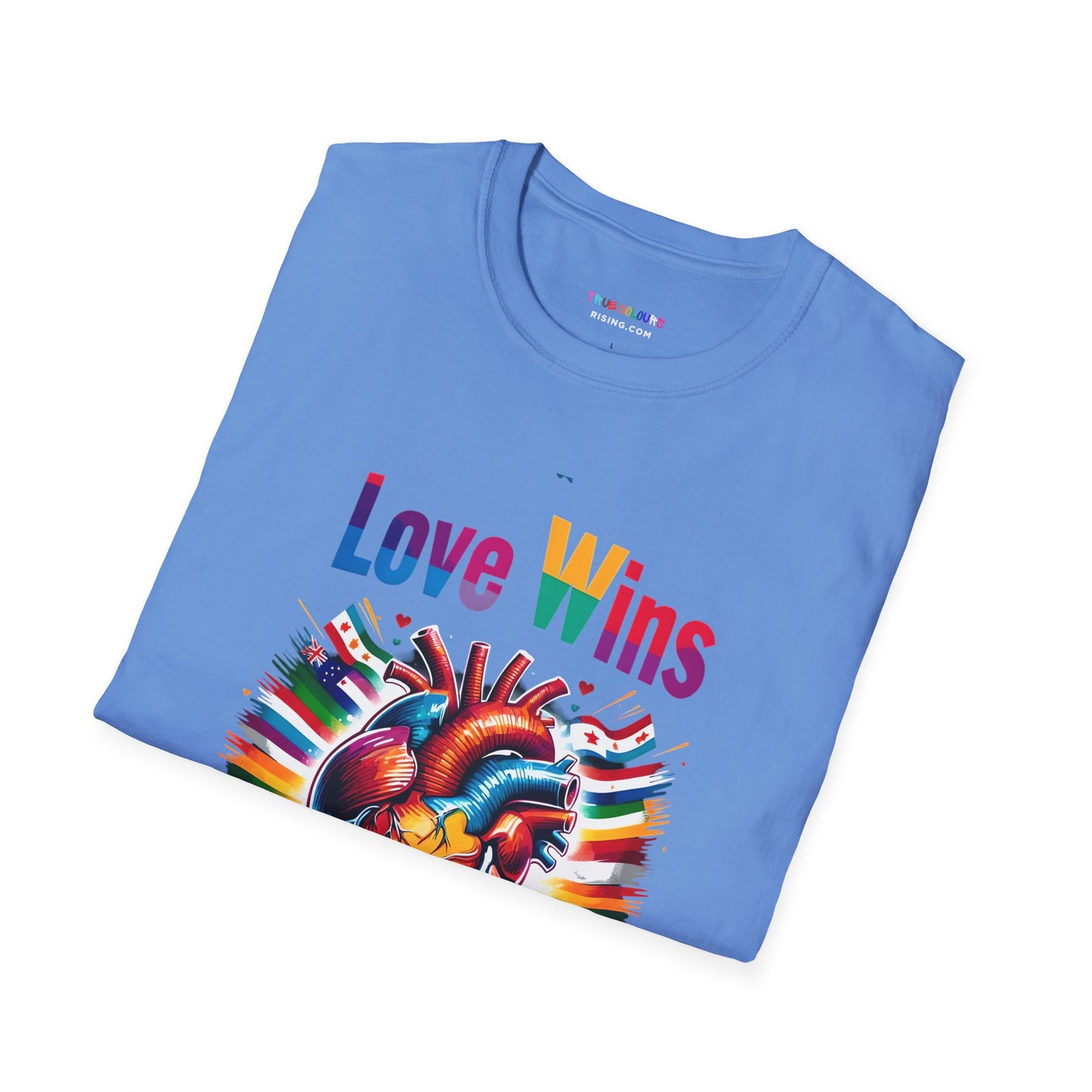 Love Wins LGBTQ T Shirt - screams unity, pride, love and colour