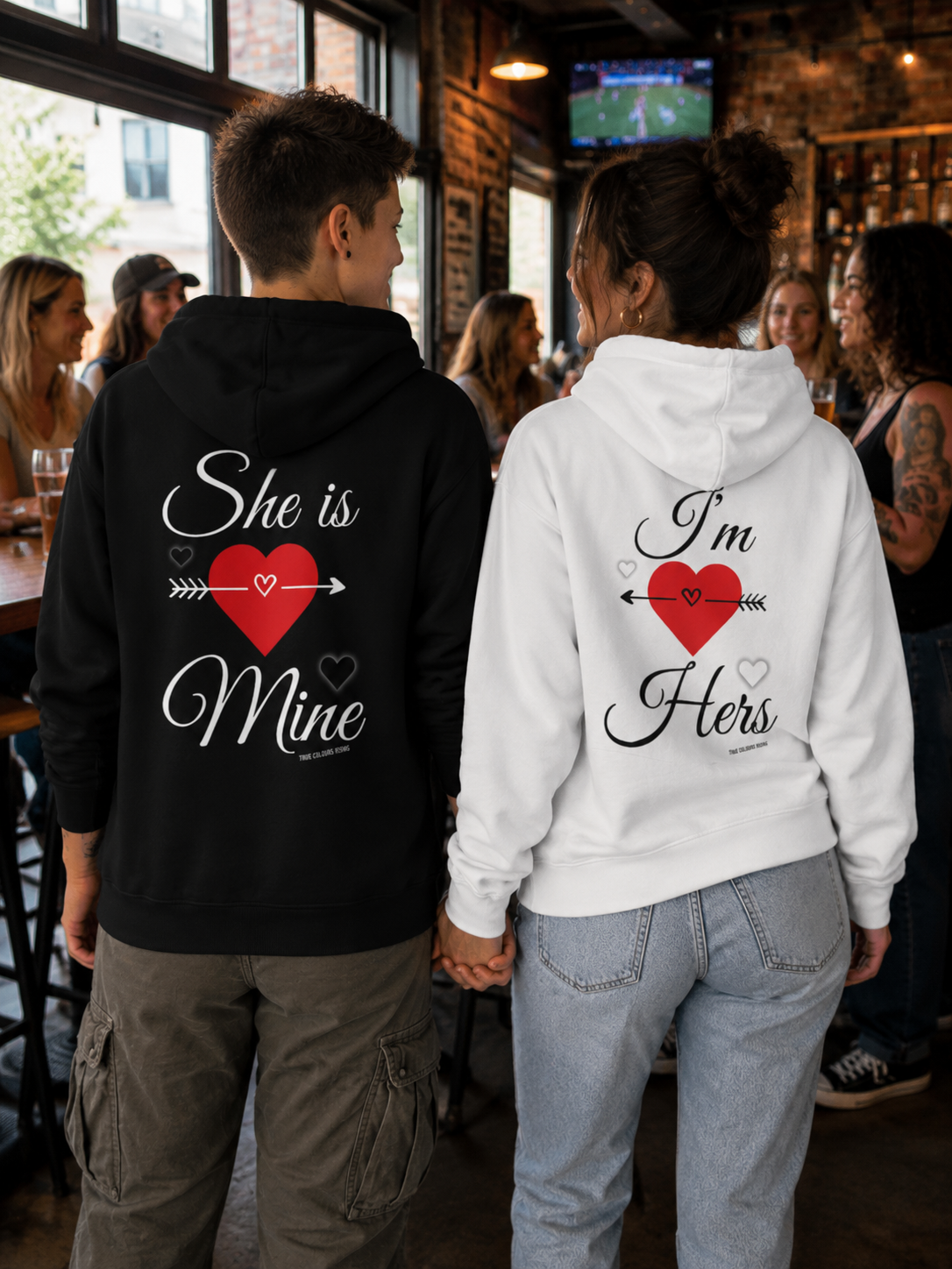 She is Mine - Couple Design Hoodie
