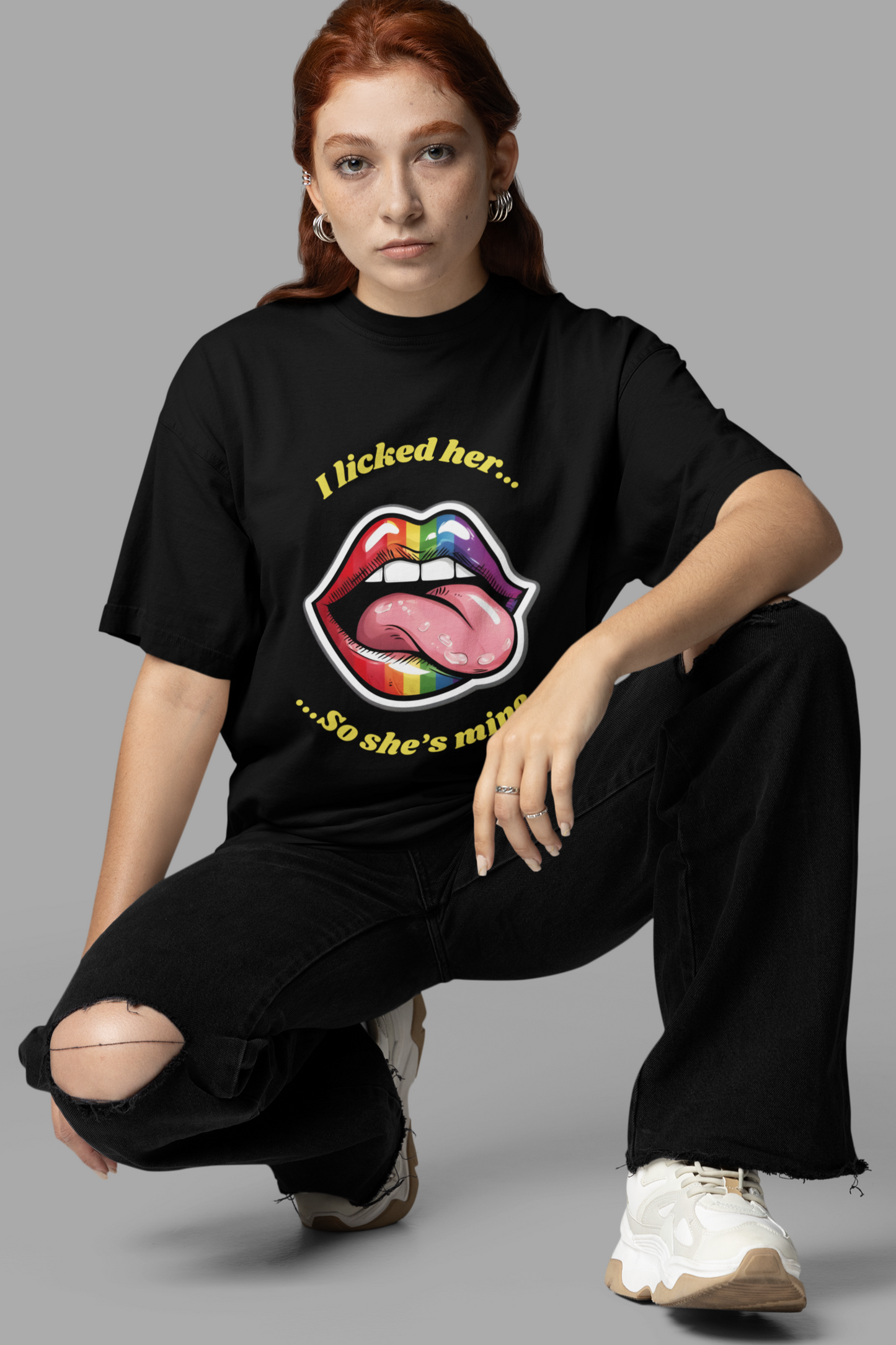 I Licked Her Cheeky Pride T Shirt