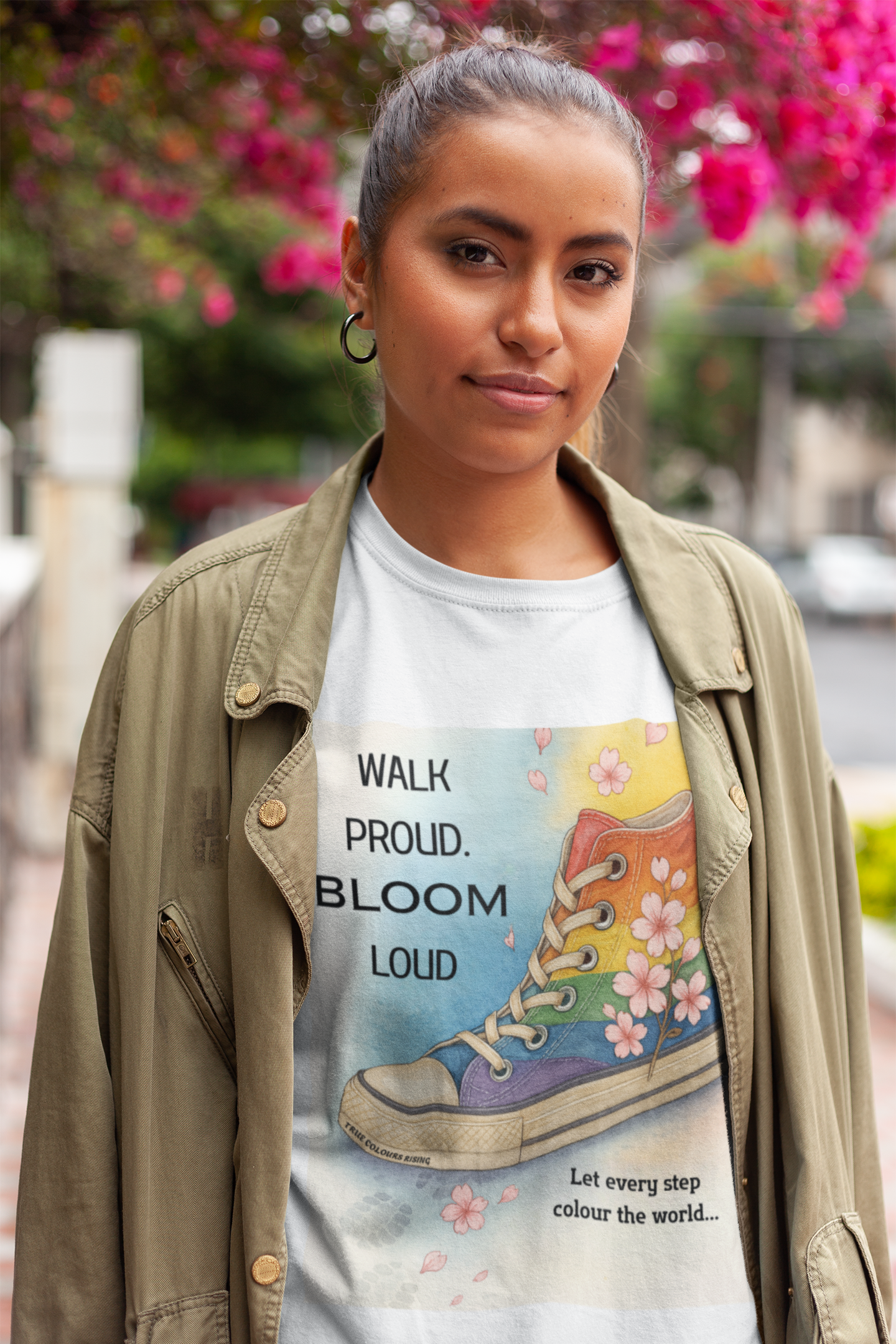 True colours Rising Limited edition Rainbow Converse T Shirt