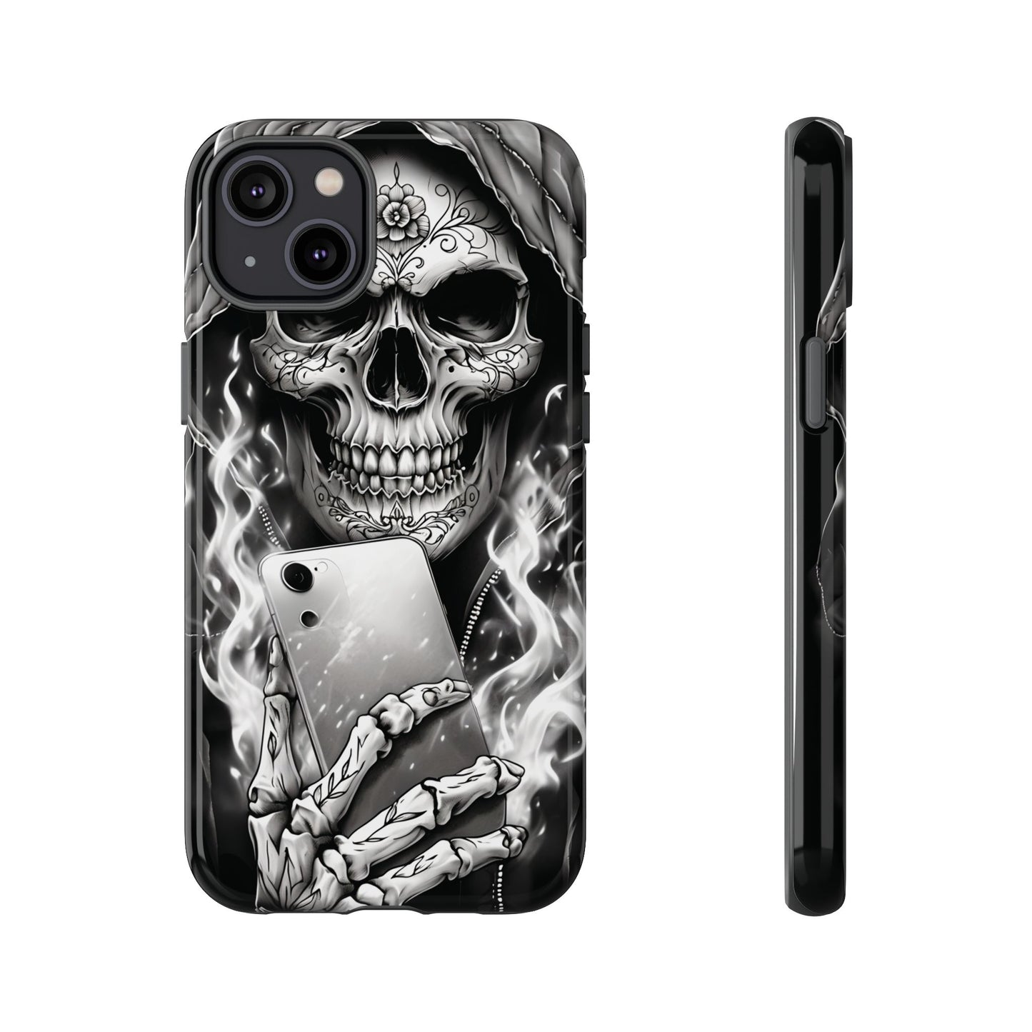 Grim Reaper Hooded Skeleton Phone Case