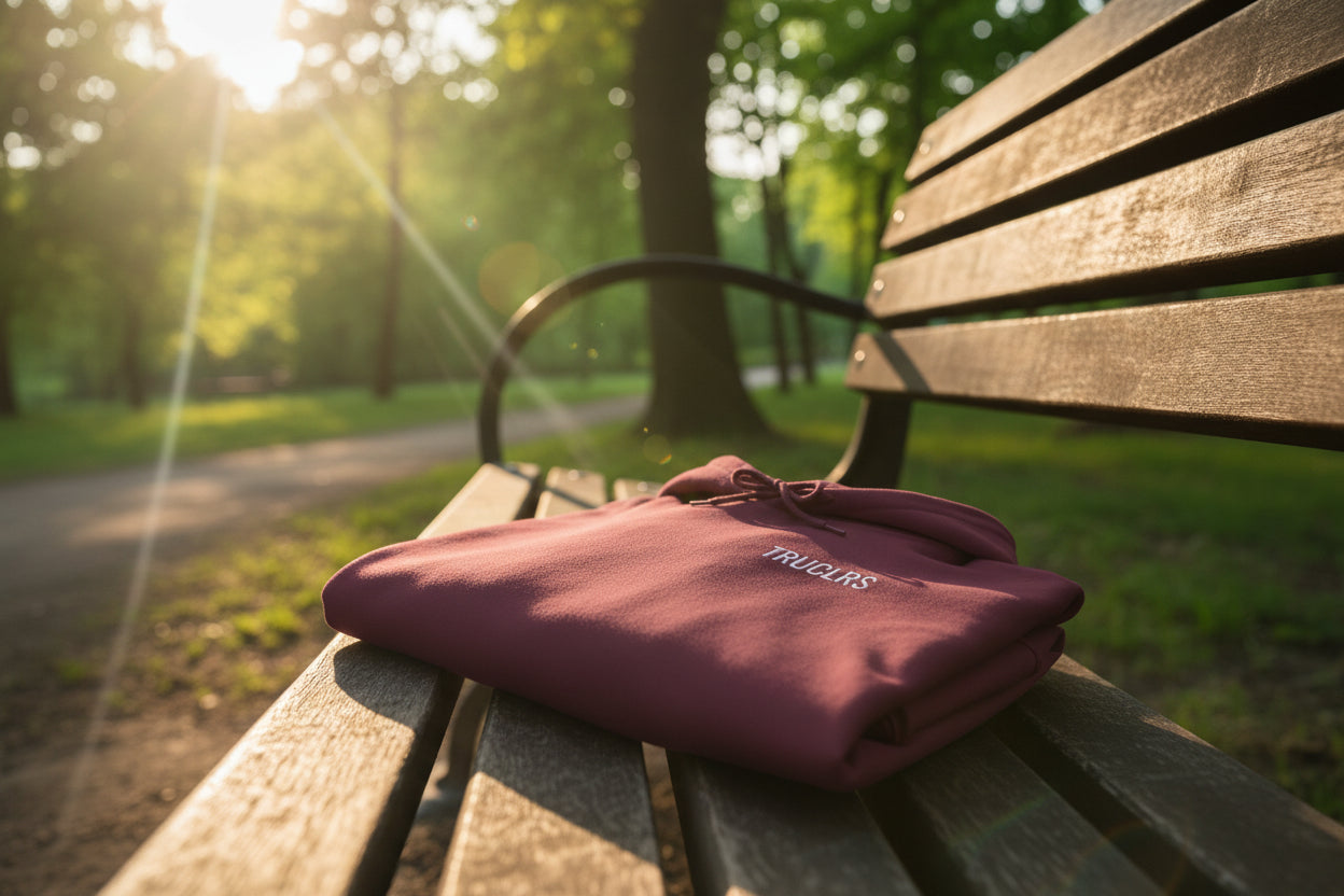 Queer Vintage -True Colours Rising Skeleton Clock Hoodie Pride hoodie featuring subtle rainbow clock and vintage skeleton illustration