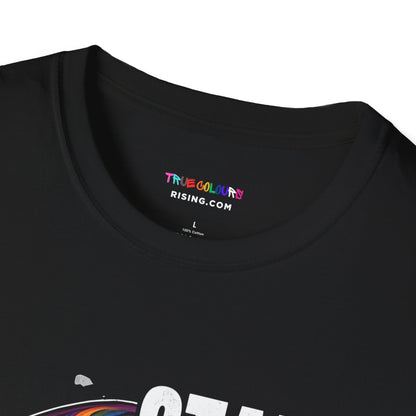 LGBTQ T Shirt Stay Loud and Proud Unisex Style - Rainbow Skull Design