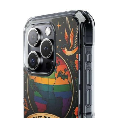 Clear Magnetic Love Travels iPhone Case - True Colours Rising