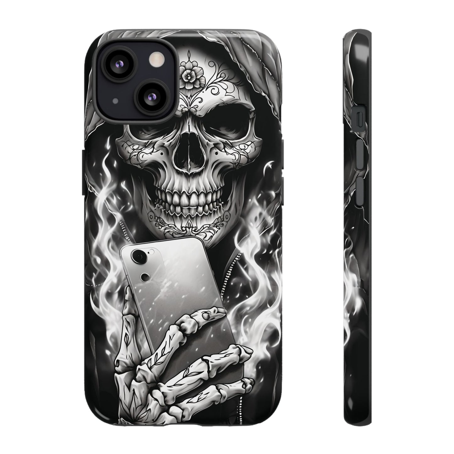 Grim Reaper Hooded Skeleton Phone Case