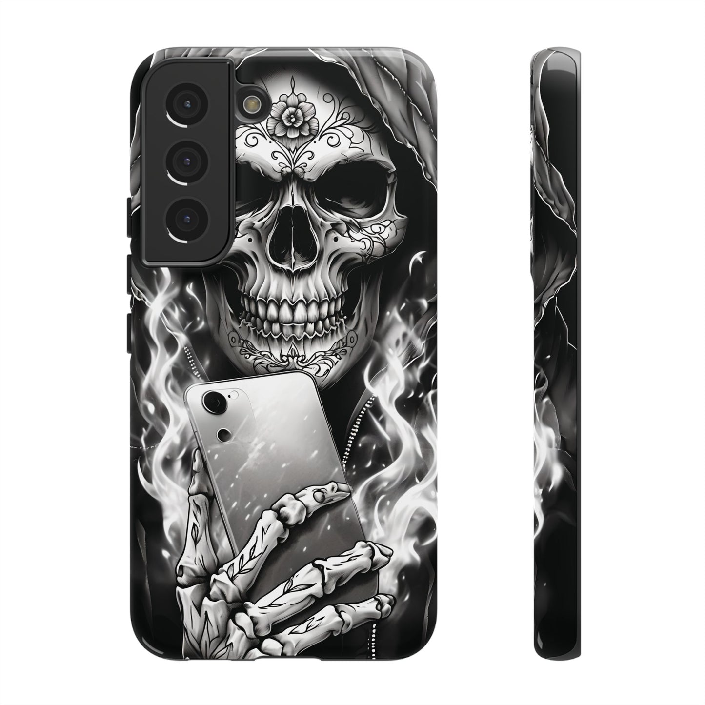 Grim Reaper Hooded Skeleton Phone Case