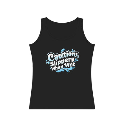 Turn Heads Fast: "Slippery When Wet" Tank with Water Splash Design