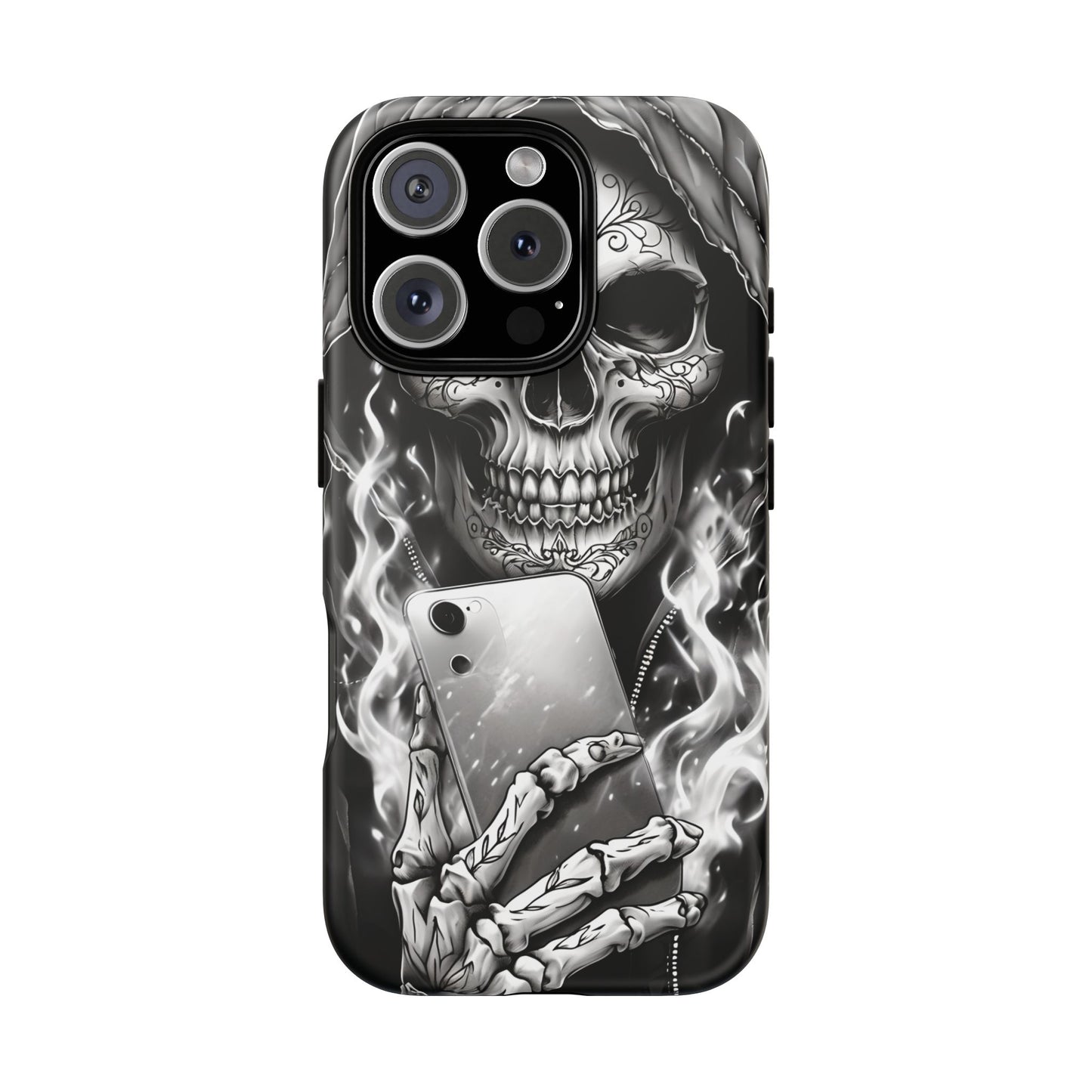 Grim Reaper Hooded Skeleton Phone Case