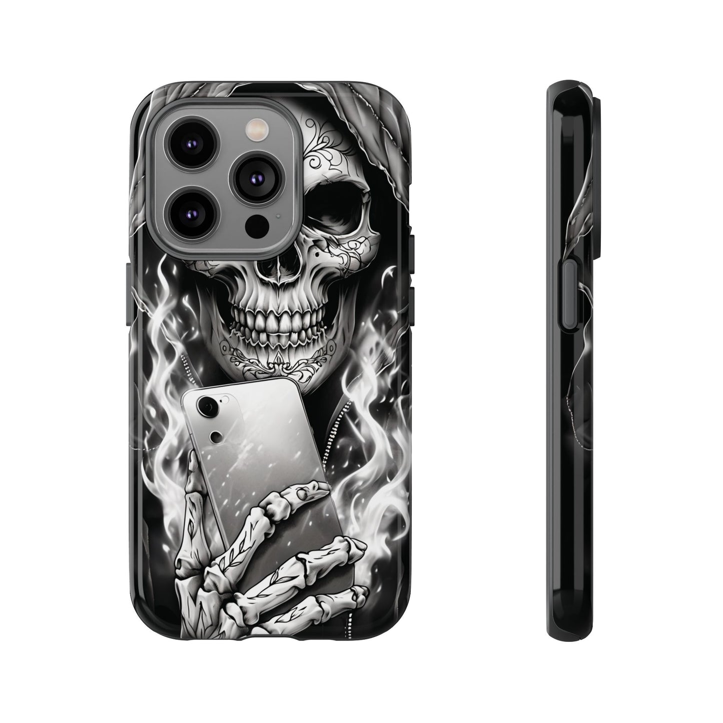 Grim Reaper Hooded Skeleton Phone Case