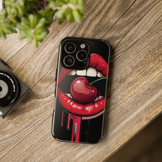 Sassy Cherry Lips iPhone Case