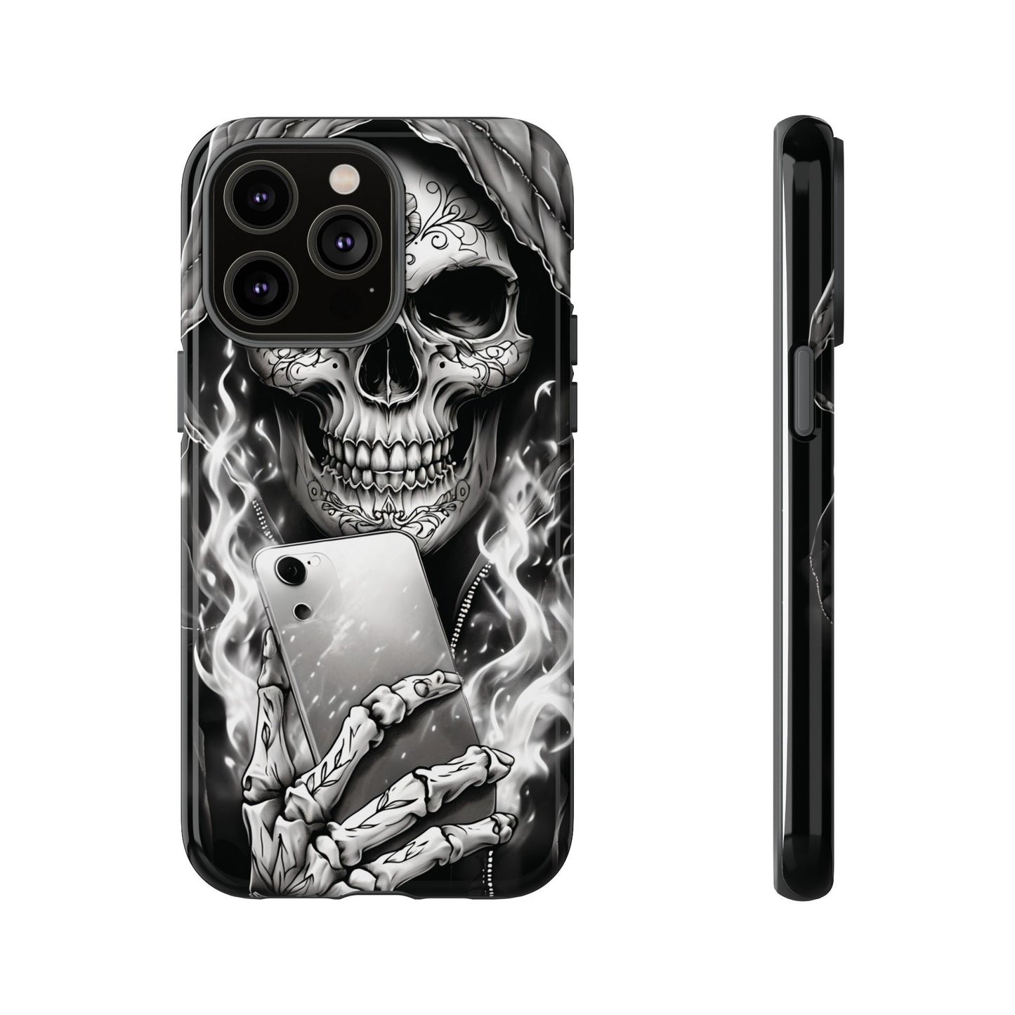 Grim Reaper Hooded Skeleton Phone Case