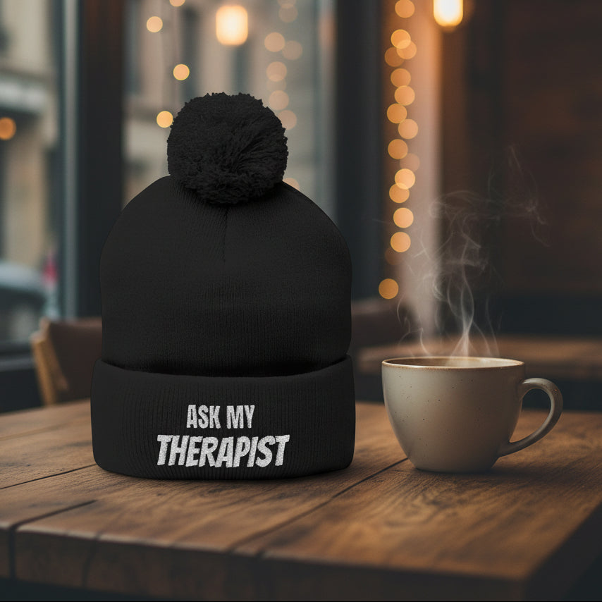 Ask My Therapist Woolly Hat - True Colours Rising