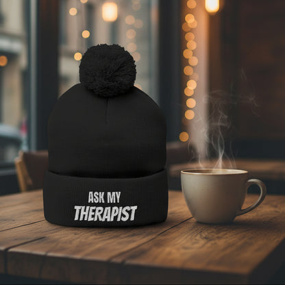 Ask My Therapist Woolly Hat - True Colours Rising
