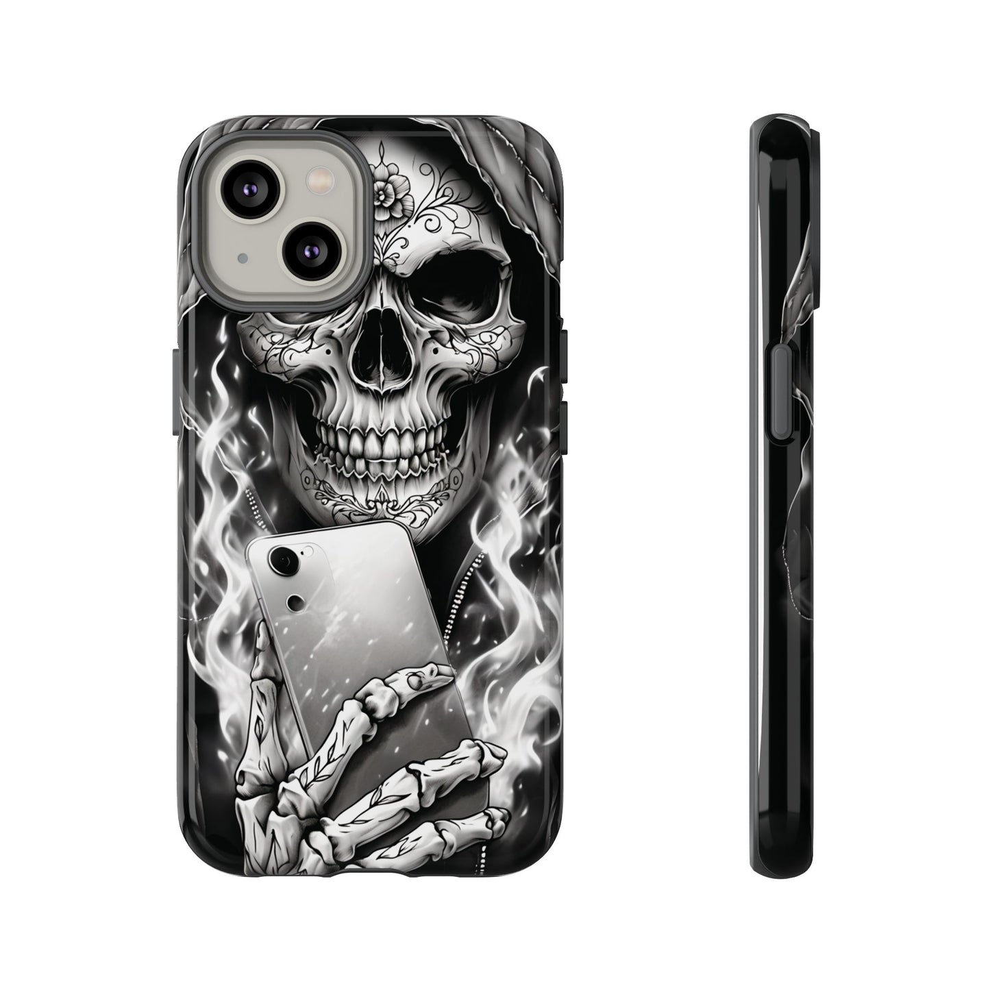 Grim Reaper Hooded Skeleton Phone Case