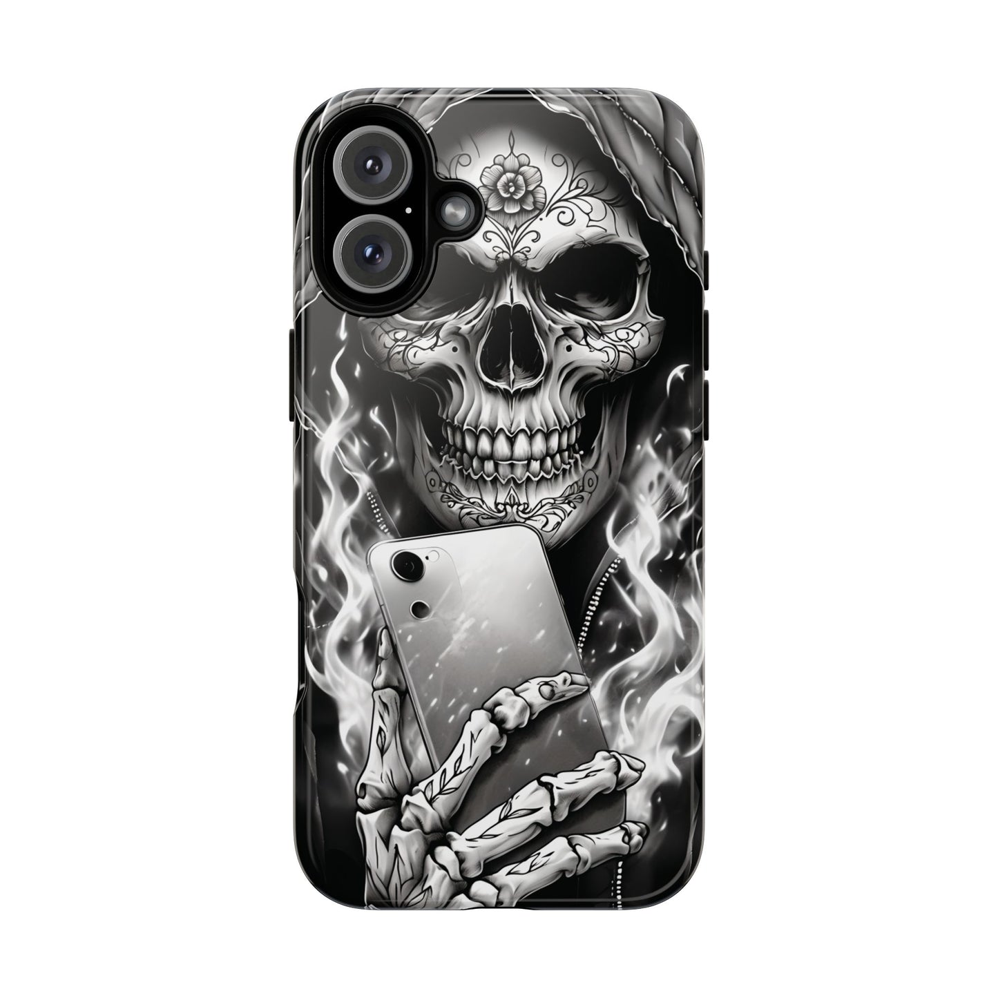 Grim Reaper Hooded Skeleton Phone Case