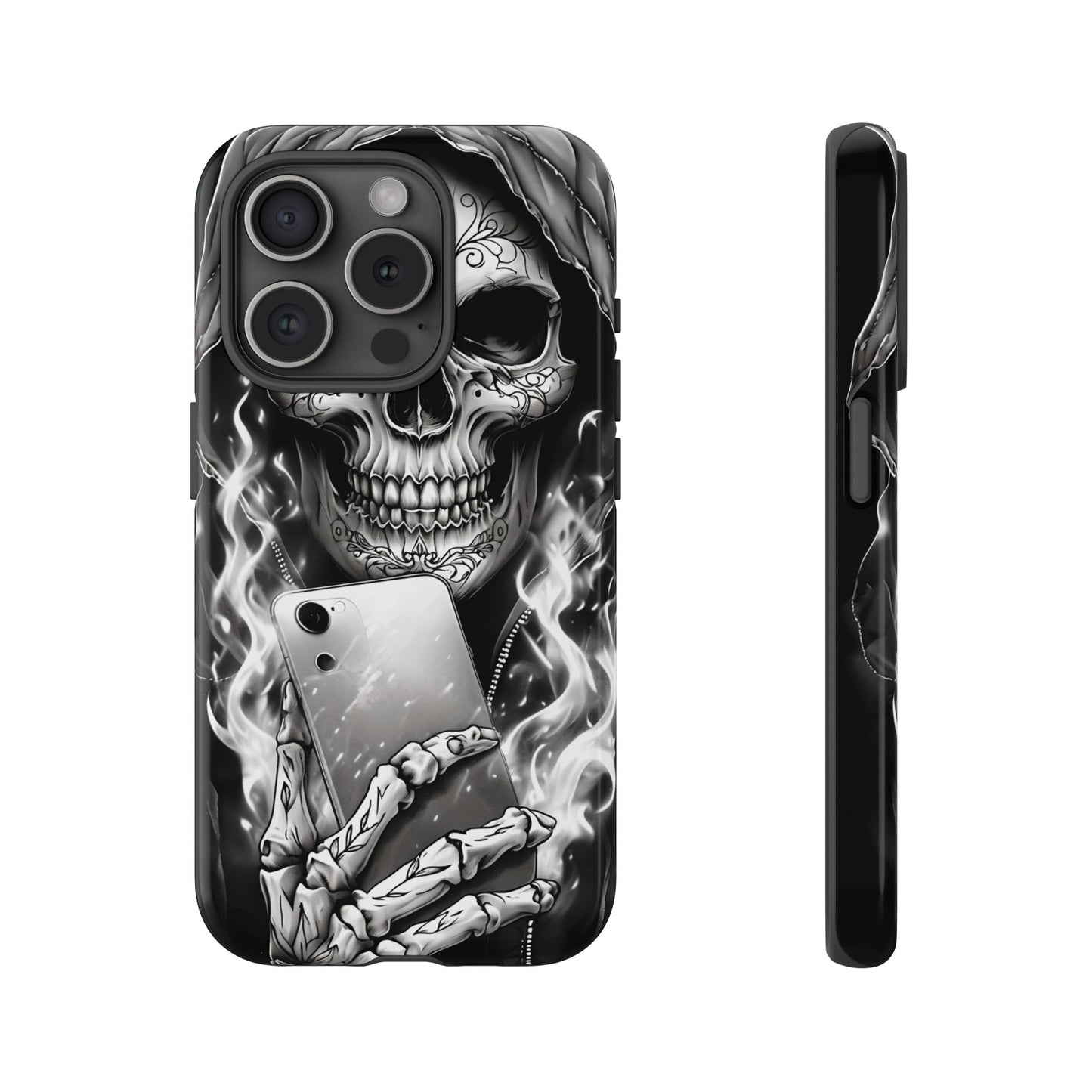 Grim Reaper Hooded Skeleton Phone Case