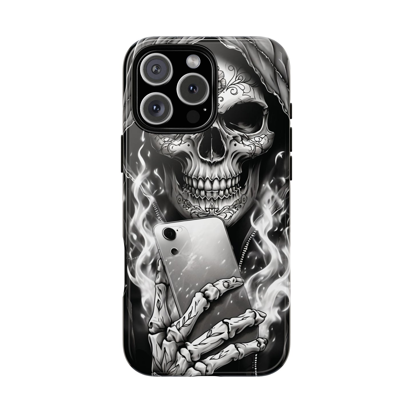 Grim Reaper Hooded Skeleton Phone Case