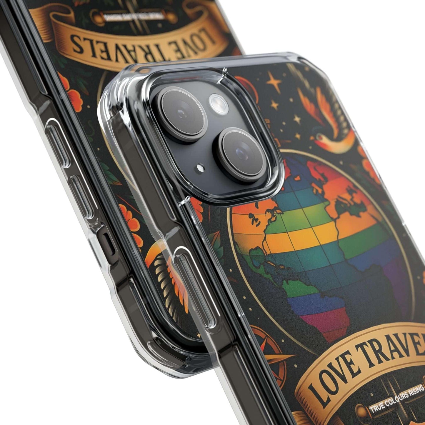 Clear Magnetic Love Travels iPhone Case - True Colours Rising