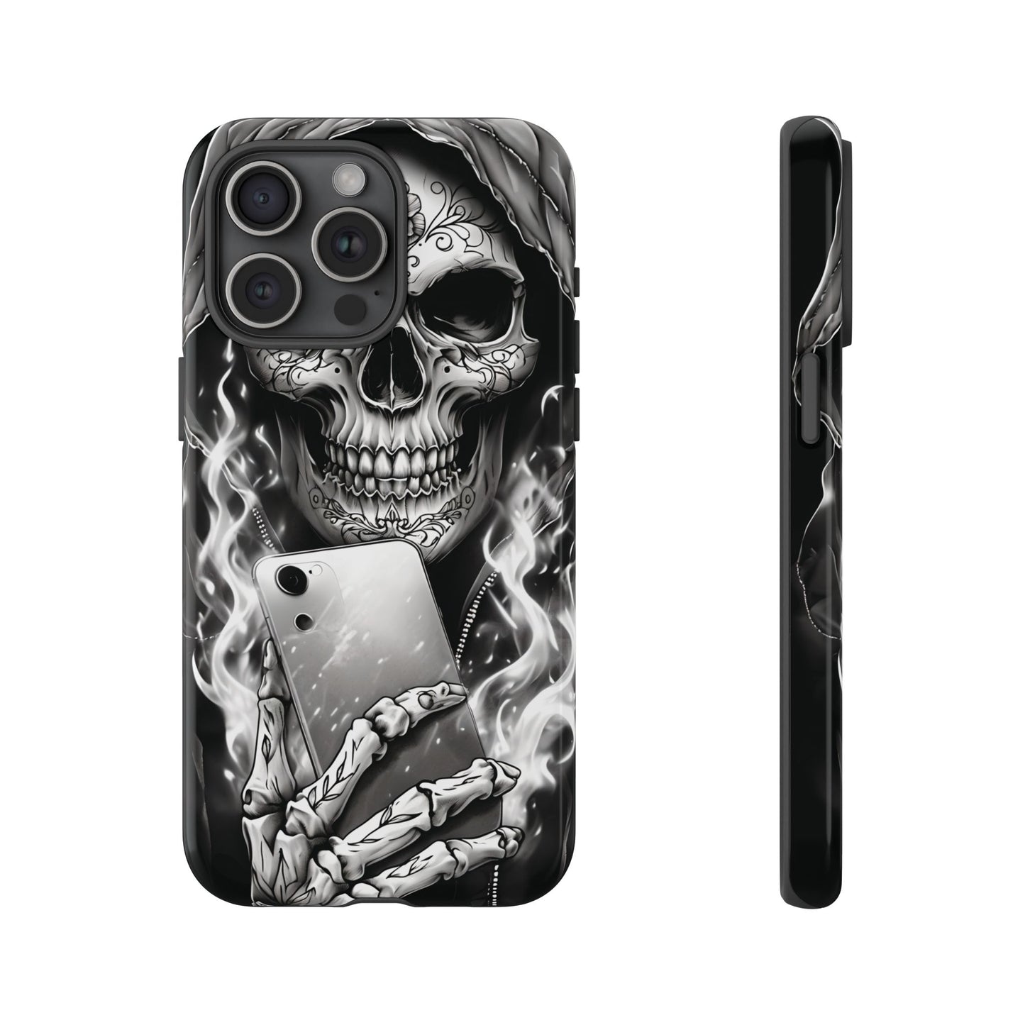 Grim Reaper Hooded Skeleton Phone Case