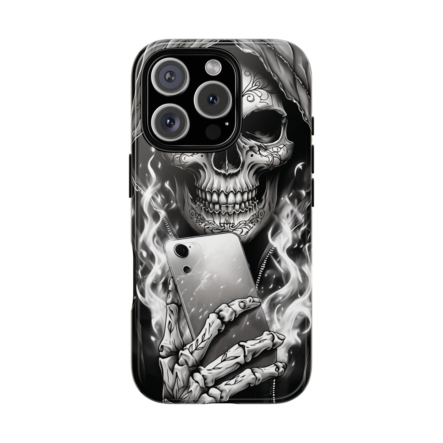Grim Reaper Hooded Skeleton Phone Case