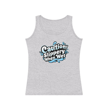 Turn Heads Fast: "Slippery When Wet" Tank with Water Splash Design