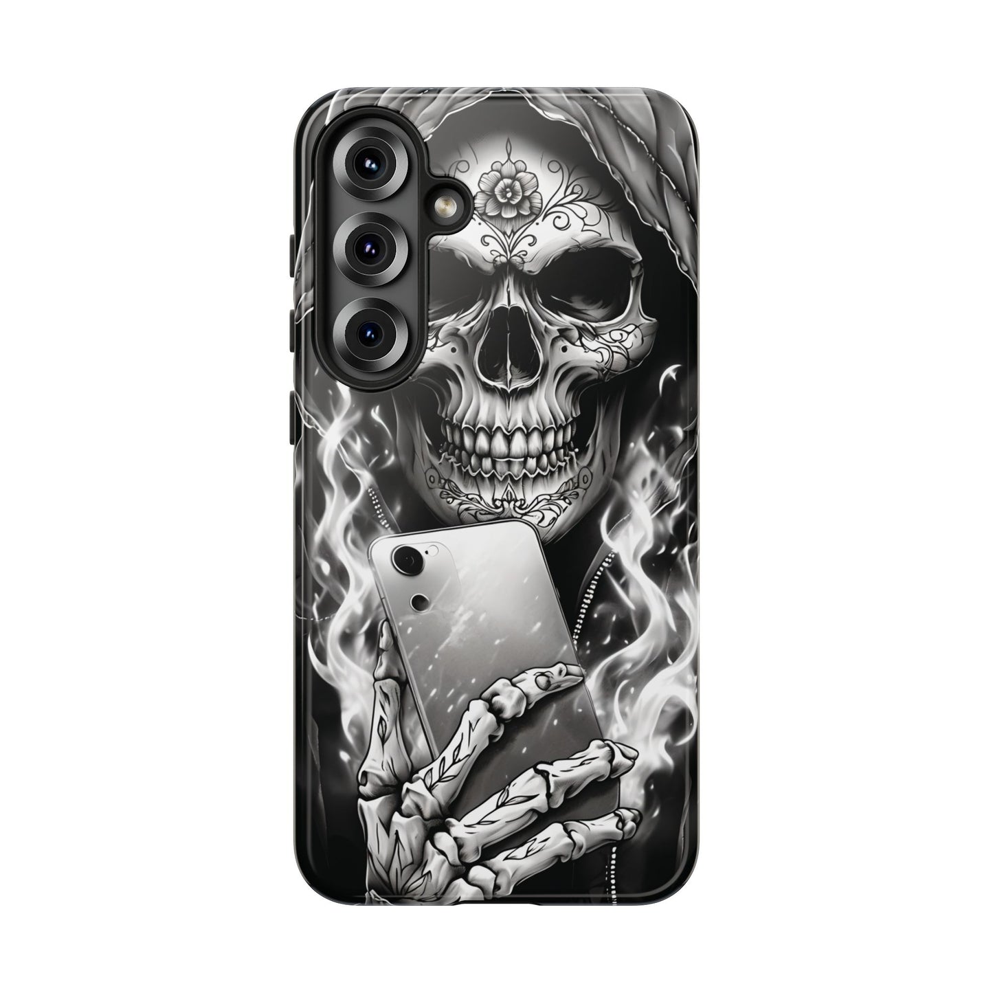 Grim Reaper Hooded Skeleton Phone Case