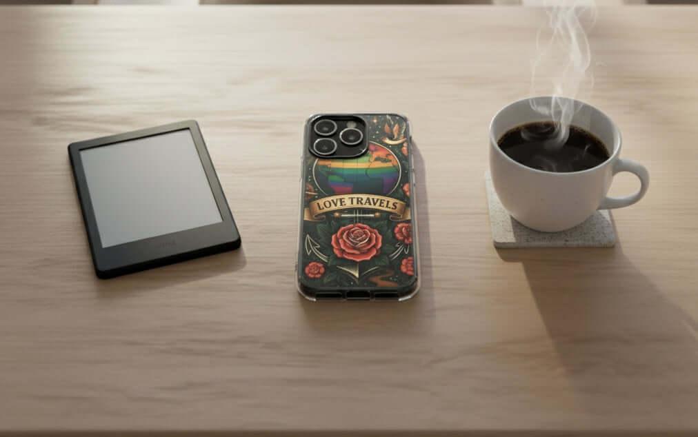 Clear Magnetic Love Travels iPhone Case - True Colours Rising