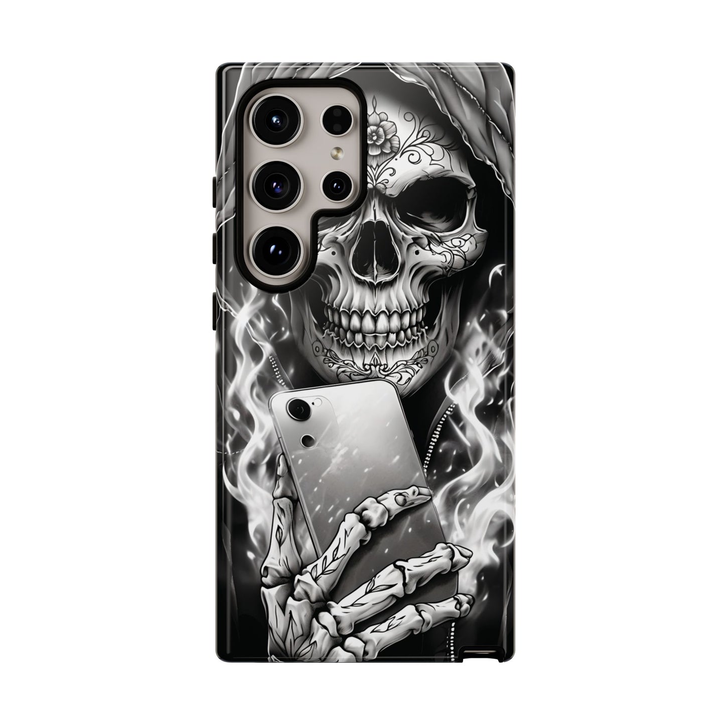 Grim Reaper Hooded Skeleton Phone Case