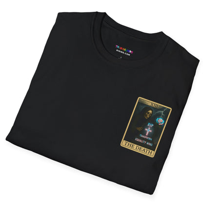 RIP Transphobia Tarot T-Shirt – Gothic Pride with Trans Power