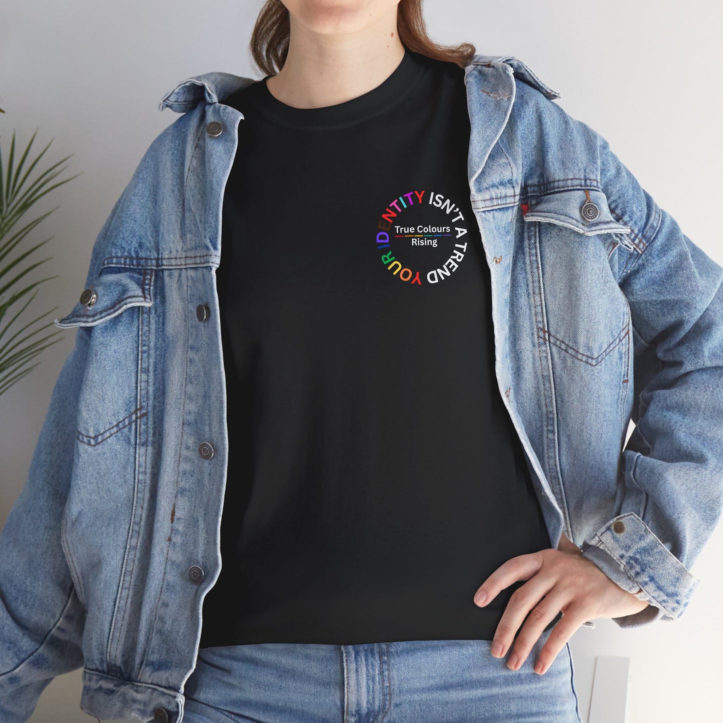 LGBTQ T Shirt -Your Identity isn't a Trend - Retro Skull Ink Style Tee