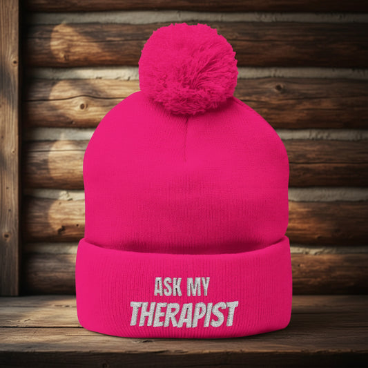 Ask My Therapist Woolly Hat - True Colours Rising