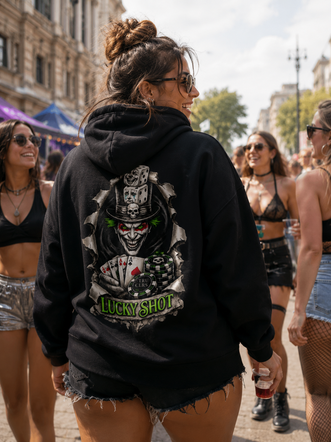 LUCKY SHOT HOODIE | Gothic Poker Premium Streetwear