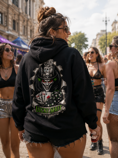 LUCKY SHOT HOODIE | Gothic Poker Premium Streetwear