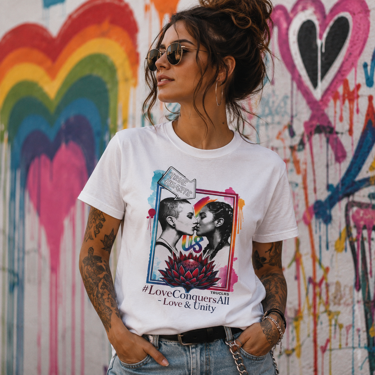 TRUCLRS™ True Hearts – Love Conquers All | Signature Pride Collection T-Shirt