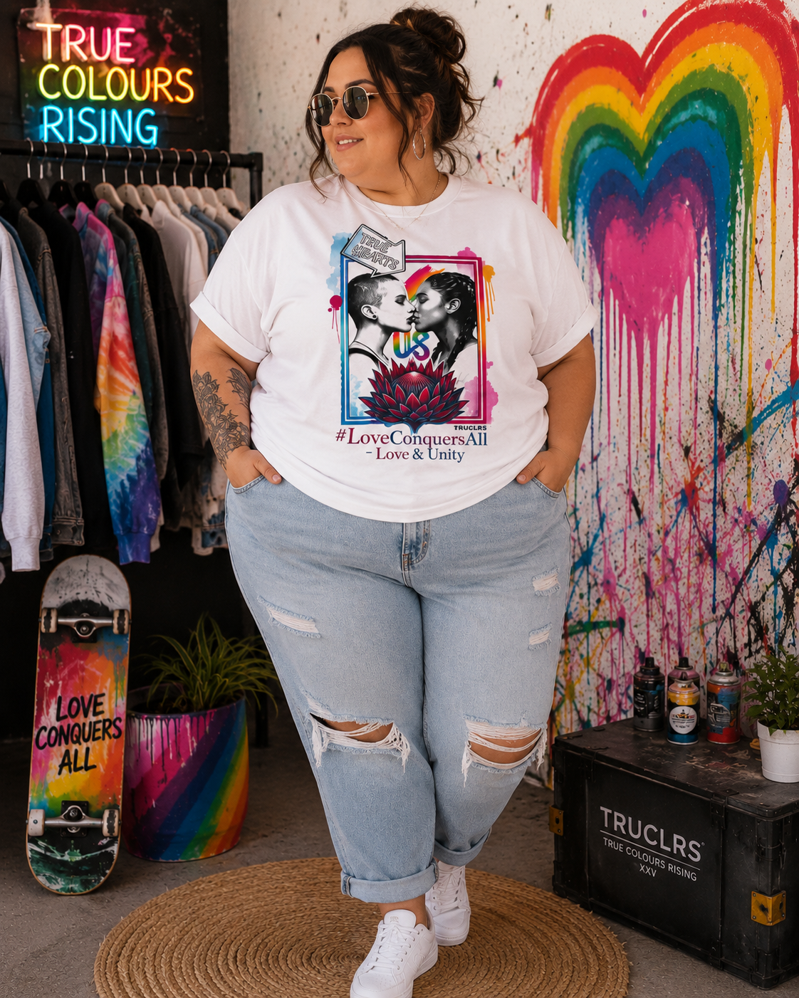 TRUCLRS™ True Hearts – Love Conquers All | Signature Pride Collection T-Shirt