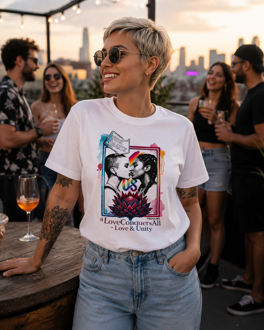 TRUCLRS™ True Hearts – Love Conquers All | Signature Pride Collection T-Shirt