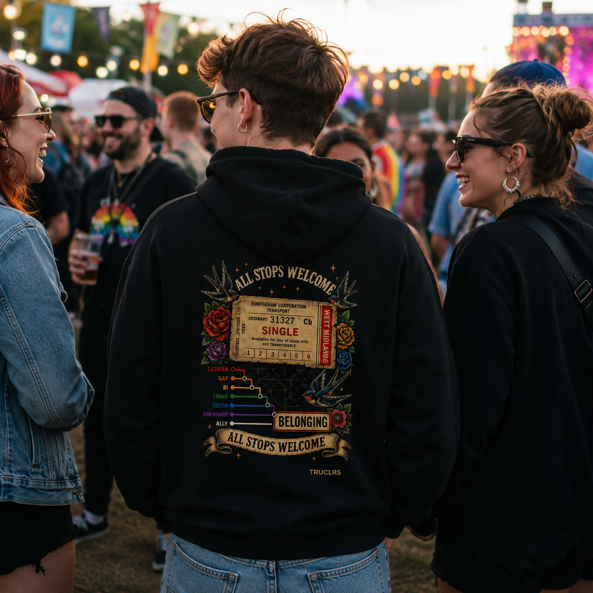 All Stops Welcome Hoodie | Premium LGBTQ+ Unisex Hoodie